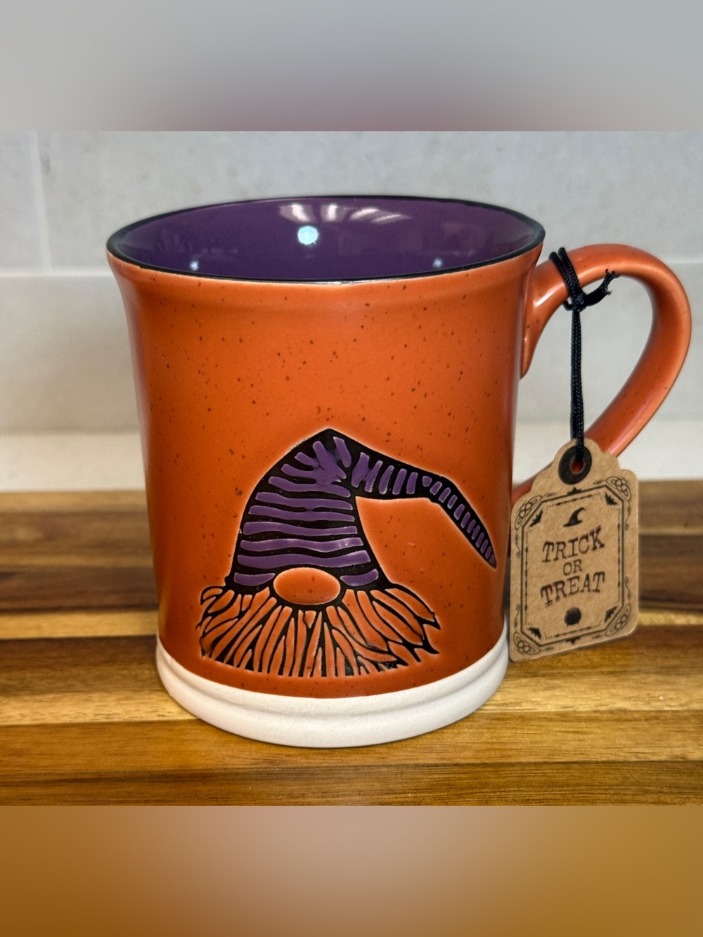 Global Design Connections Trick Or Treat Gnome Mug NWT 16 Oz.